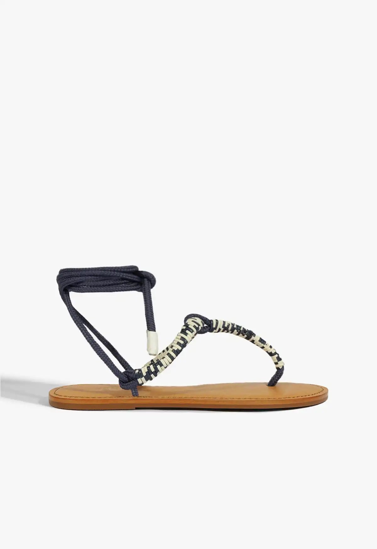 Claire Blue Flat Sandal