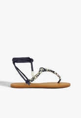 Claire Blue Flat Sandal