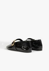 Vick Buckle Patent Leather Ballet Flat