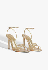 Iris Metallic Leather Caged Sandal