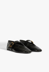 Vick Buckle Patent Leather Ballet Flat