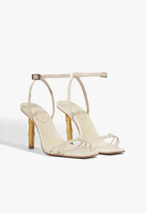 Haven Bamboo Leather Stiletto Sandal