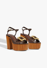 Enola Bamboo Leather Platform Sandal