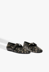 Eiza Leather Flat