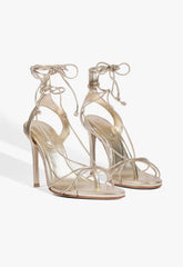 Demetria Metallic Leather Sandal