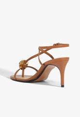 Azure Mid Embellished Leather Sandal
