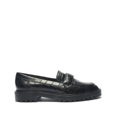 Kristine Crocodile-Embossed Leather Loafer