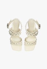 Lizzy Mid Block Leather Sandal