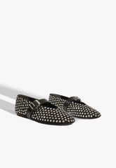 Vickie Studs Nubuck Flat