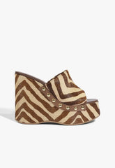 Dalle Studs Animal Print Leather Sandal