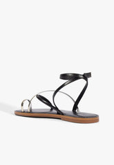 Valeria Leather Flat Sandal