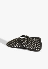 Vickie Studs Nubuck Flat