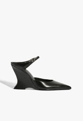 Siena Buckle Mule Leather Pump
