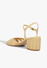 Keefa Mid Block Leather Sandal