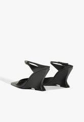 Siena Buckle Mule Leather Pump