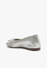Arissa Silver Leather Ballet Flat