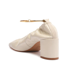 Bethany Mid Block Leather Pump