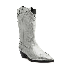 Cicera West Metallic Leather Bootie