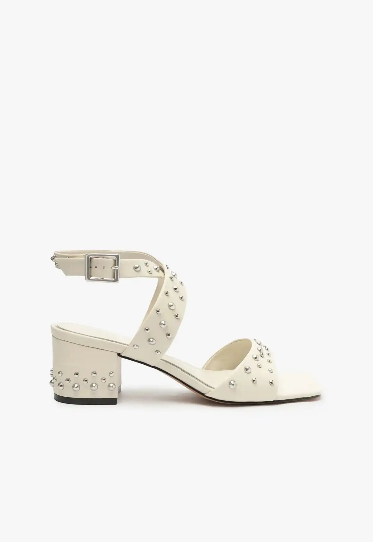 Lizzy Mid Block Leather Sandal