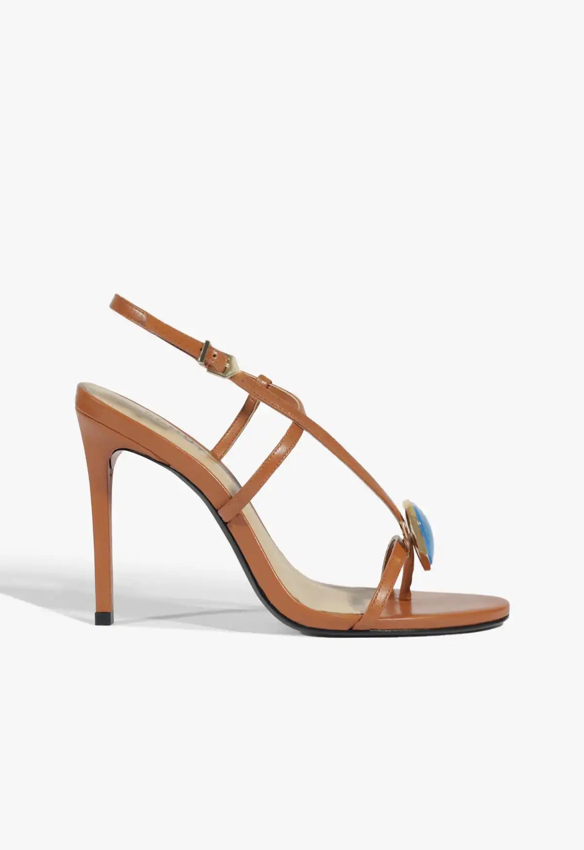 Azure Embellished Leather Sandal