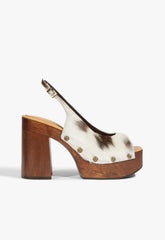 Rose Sling Calf Hair Sandal