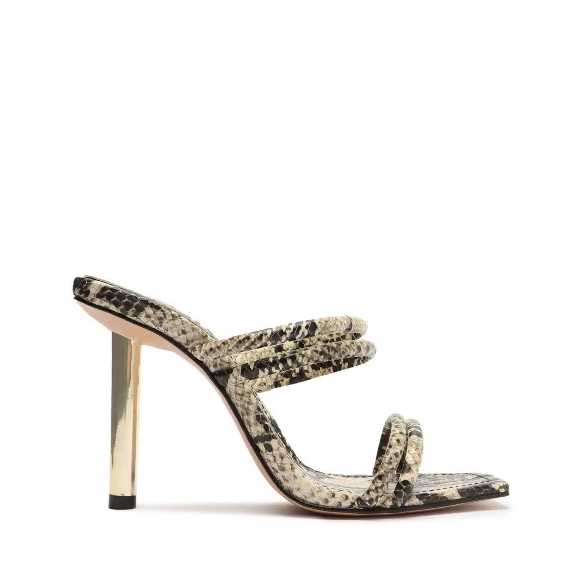 Lover Snake Embossed Leather Sandal