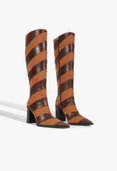 Raffaela Up Chevron Leather Boot