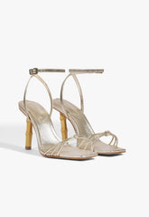 Haven Bamboo Leather Stiletto Sandal