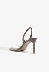 Scarlett Sling Mid Vinyl Patent Sandal