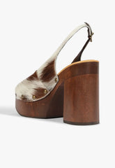 Rose Sling Calf Hair Sandal