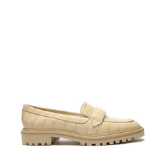 Kristine Crocodile-Embossed Leather Loafer