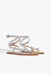 Courtney Metallic Leather Sandal