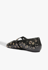 Eiza Leather Flat