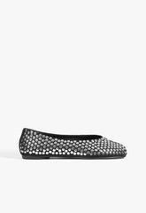 Yumi Studs Leather Ballet Flat