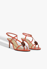Azure Mid Embellished Leather Sandal