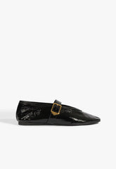 Vick Buckle Patent Leather Ballet Flat