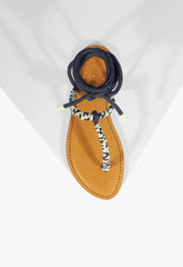 Claire Blue Flat Sandal