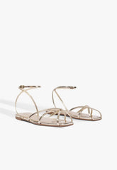 Caeline Buckle Metallic Sandal