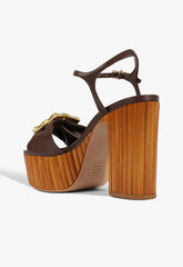 Enola Bamboo Leather Platform Sandal